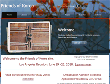 Tablet Screenshot of friendsofkorea.net